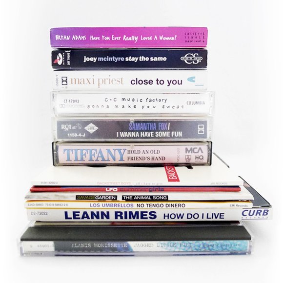 LOT 12 80s 90s CD/CASSETTE Singles/Albums LOS UMBRELLOS TIFFANY ALANIS MORISSETT - Picture 2 of 2